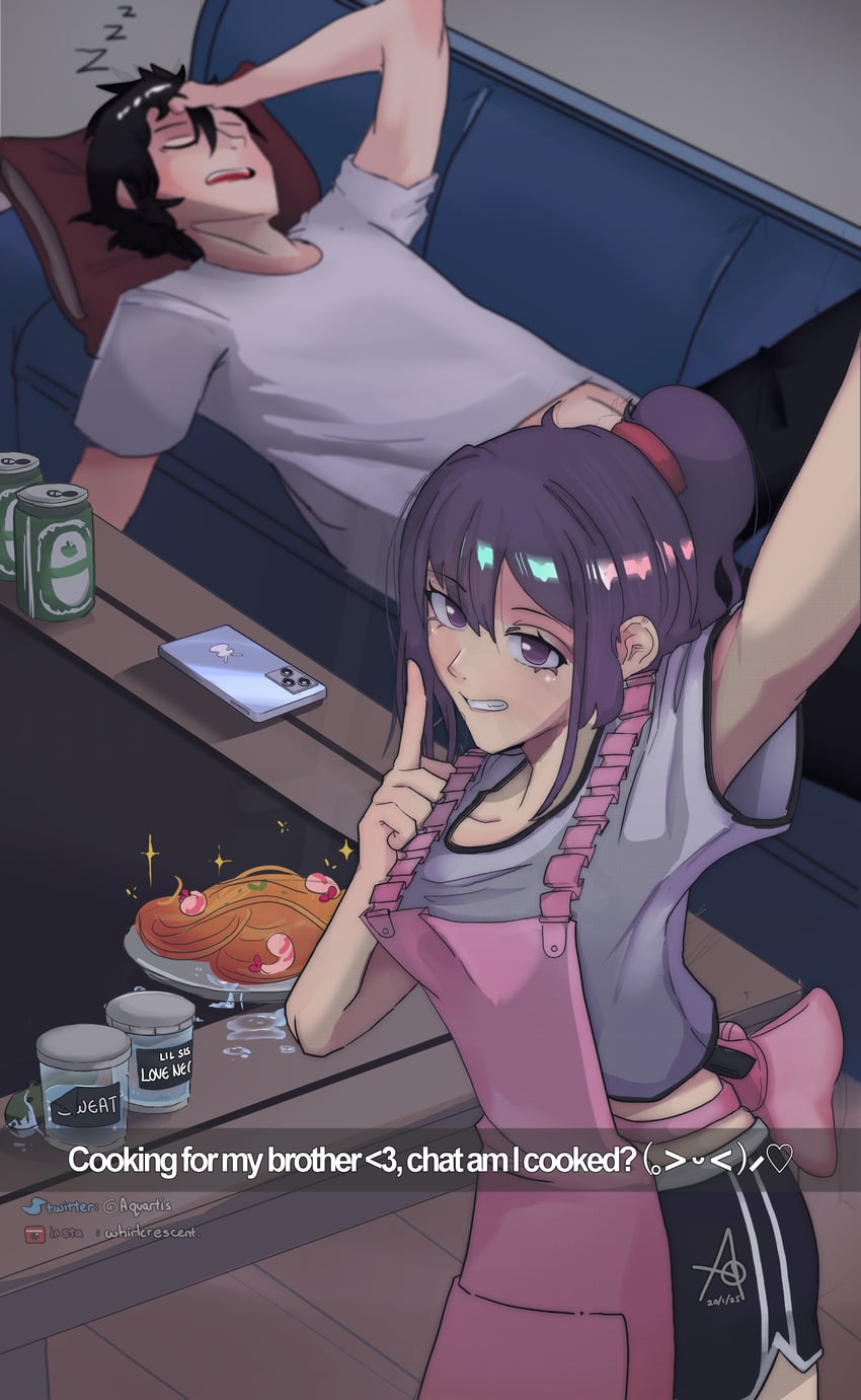 sung jin-woo and sung jin-ah (solo leveling) drawn by a.quartz