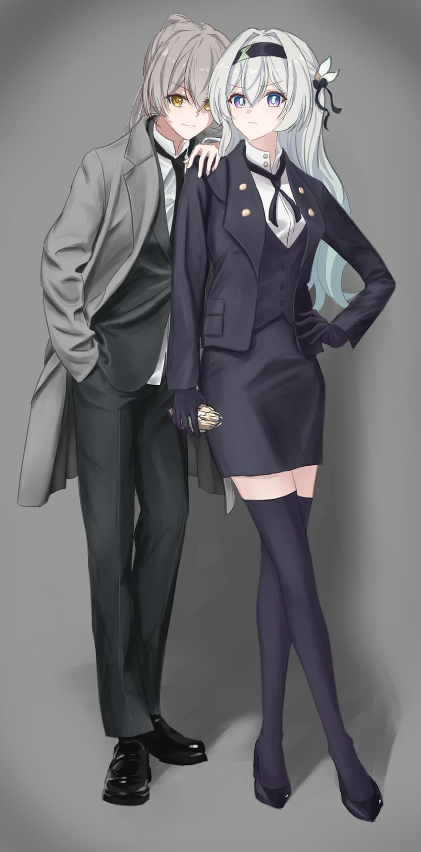 trailblazer, firefly, and stelle (honkai and 1 more) drawn by simon_tearla
