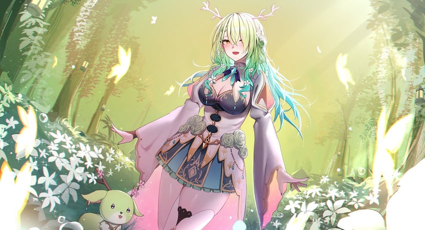 ceres fauna and nemu (hololive and 1 more) drawn by kotodekun