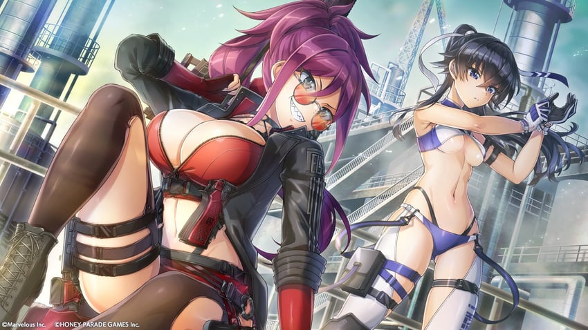 kurenashi yuuri and hagane otsuki (dolphin wave) drawn by ootomo_takuji