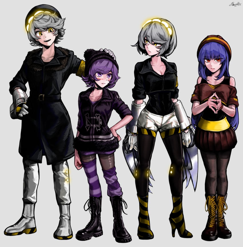 uzi, n, v, and doll (murder drones) drawn by m4skedboi