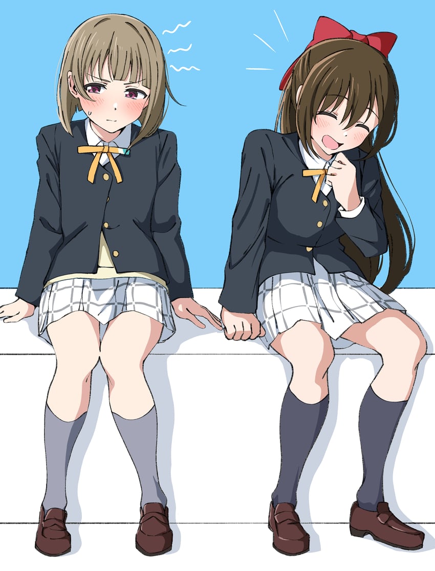 osaka shizuku and nakasu kasumi (love live! and 1 more) drawn by uchuu_no_mozuku