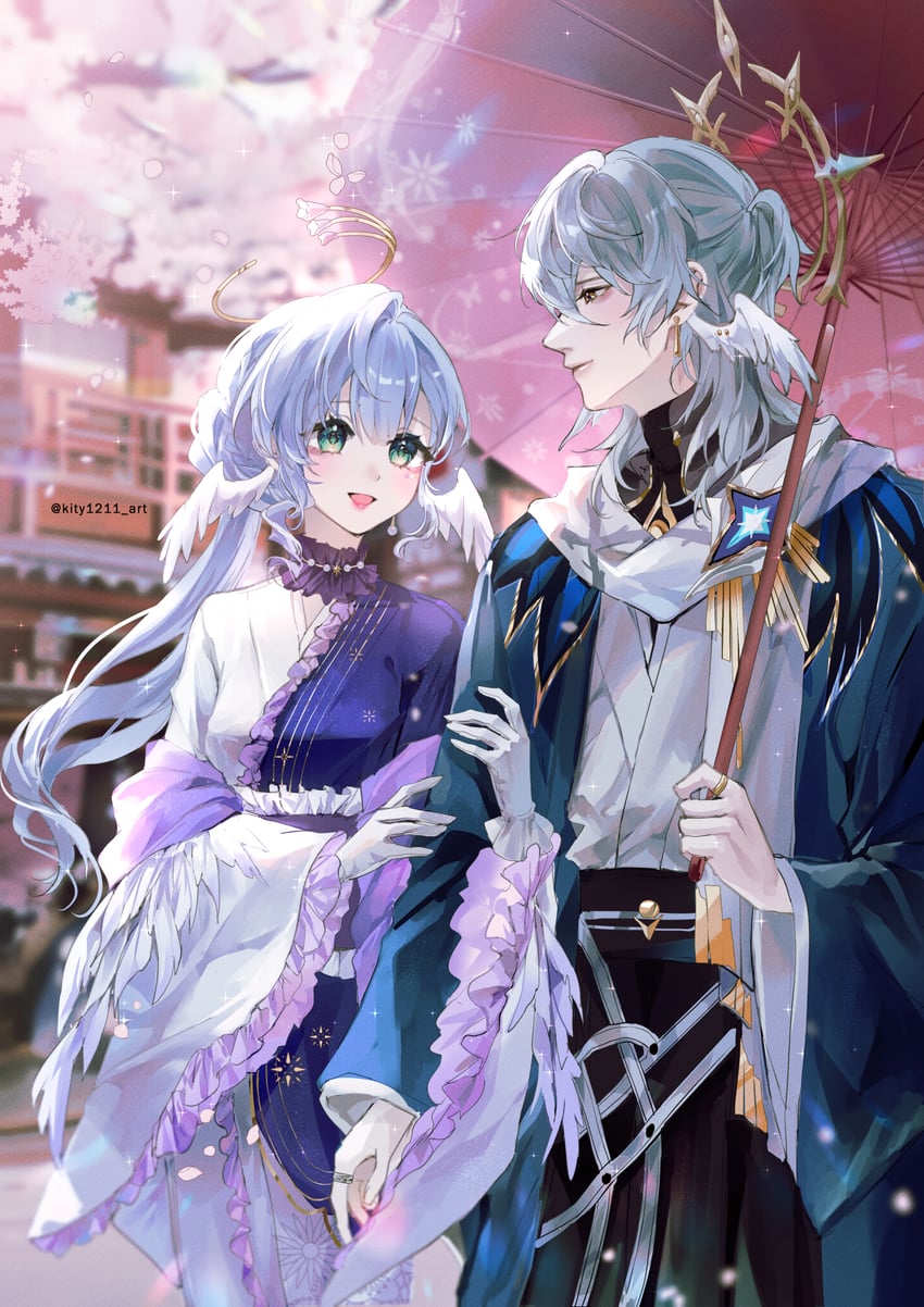 robin and sunday (honkai and 1 more) drawn by kity1211_tetsu