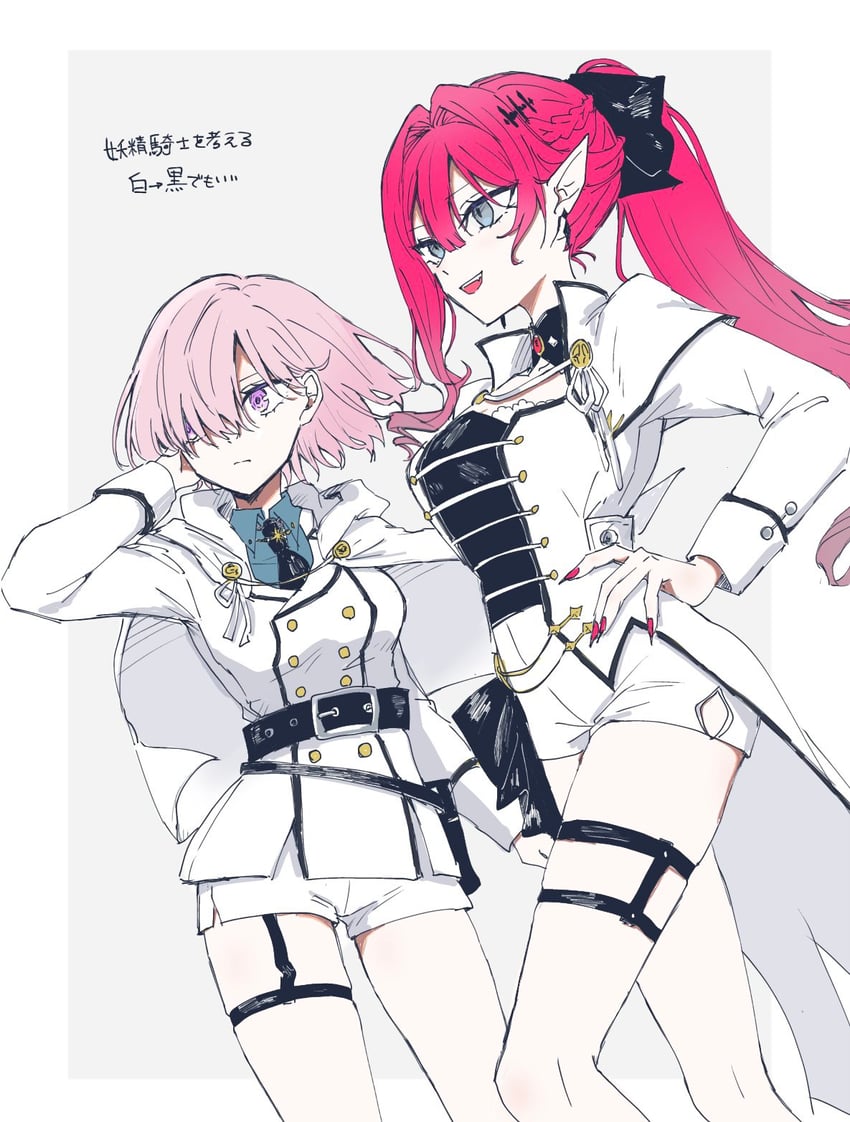 mash kyrielight and baobhan sith (fate and 1 more) drawn by mo_(aabx315)