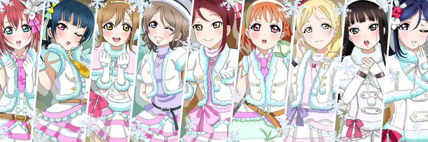 watanabe you, tsushima yoshiko, sakurauchi riko, takami chika, matsuura kanan, and 4 more (love live! and 2 more) drawn by chanmi