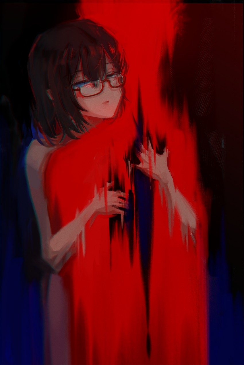 kamikoshi sorawo and red person (urasekai picnic) drawn by yukikuma_(yukikuma_018)