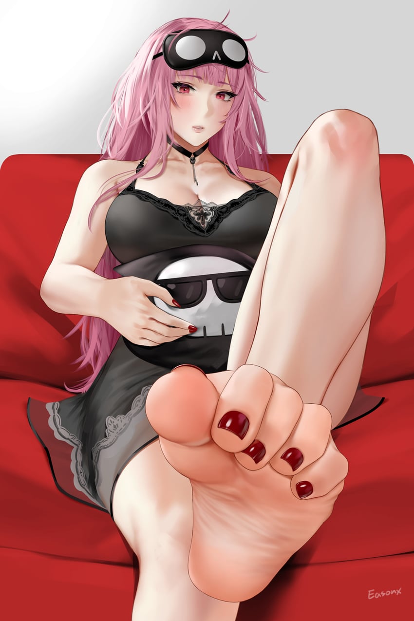 mori calliope and death-sensei (hololive and 1 more) drawn by easonx