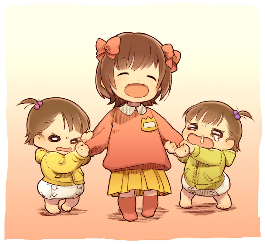 amami haruka, futami mami, and futami ami (idolmaster) drawn by yoichi_(pixiv55050)
