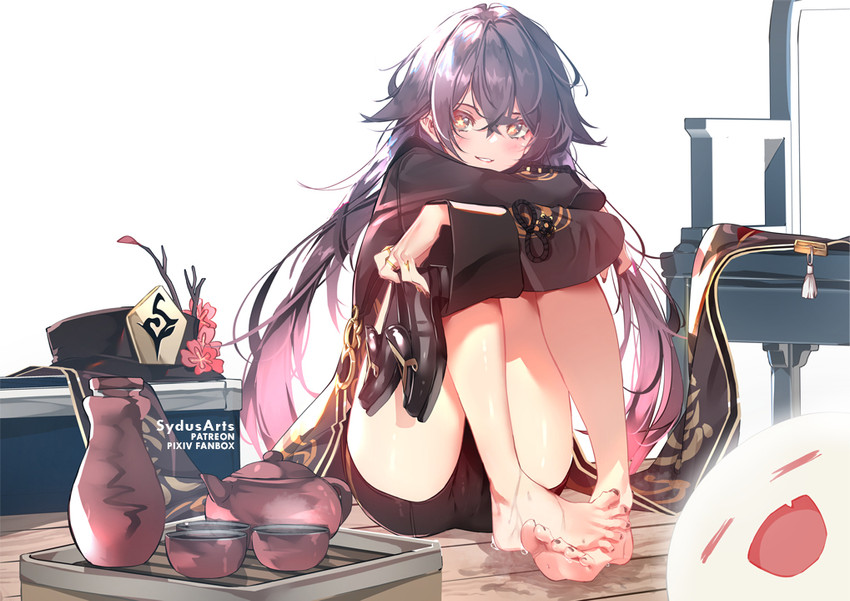 hu tao and boo tao (genshin impact) drawn by sydus