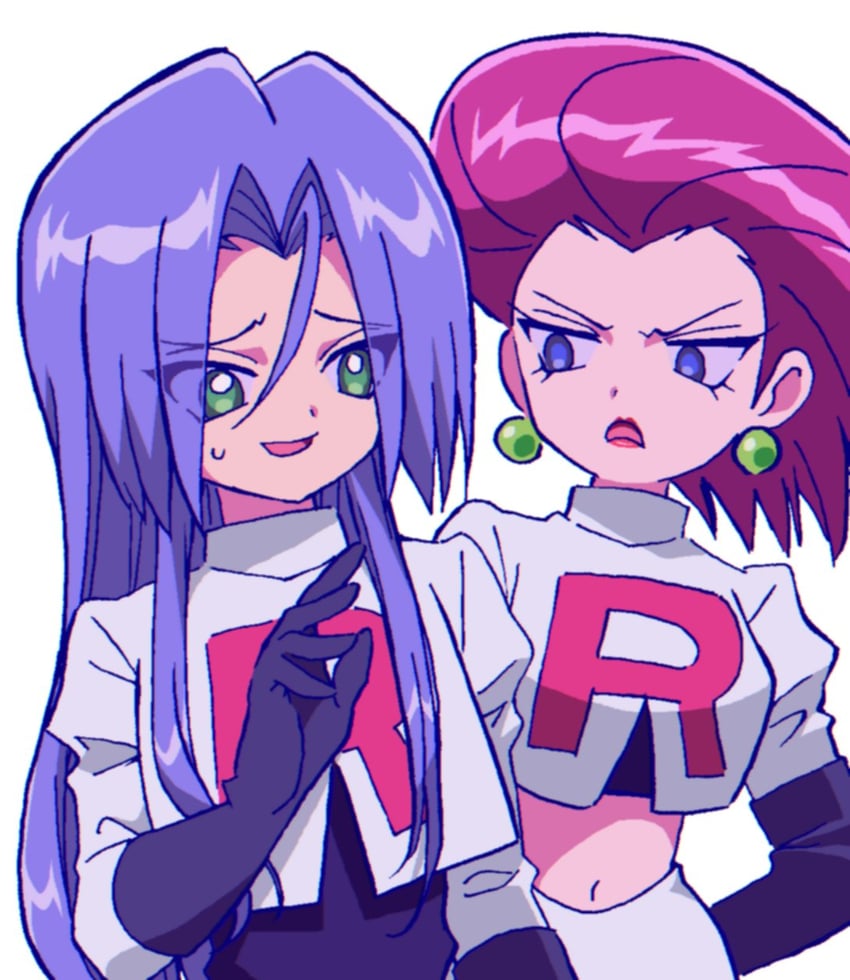 jessie and james (pokemon and 1 more) drawn by macchiromomomo