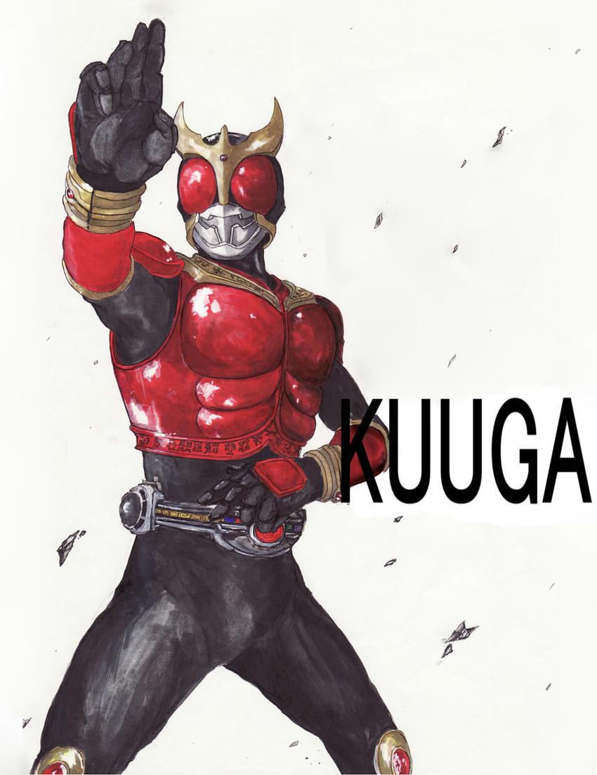 kamen rider kuuga (kamen rider and 1 more) drawn by masukudo_(hamamoto_hikaru)