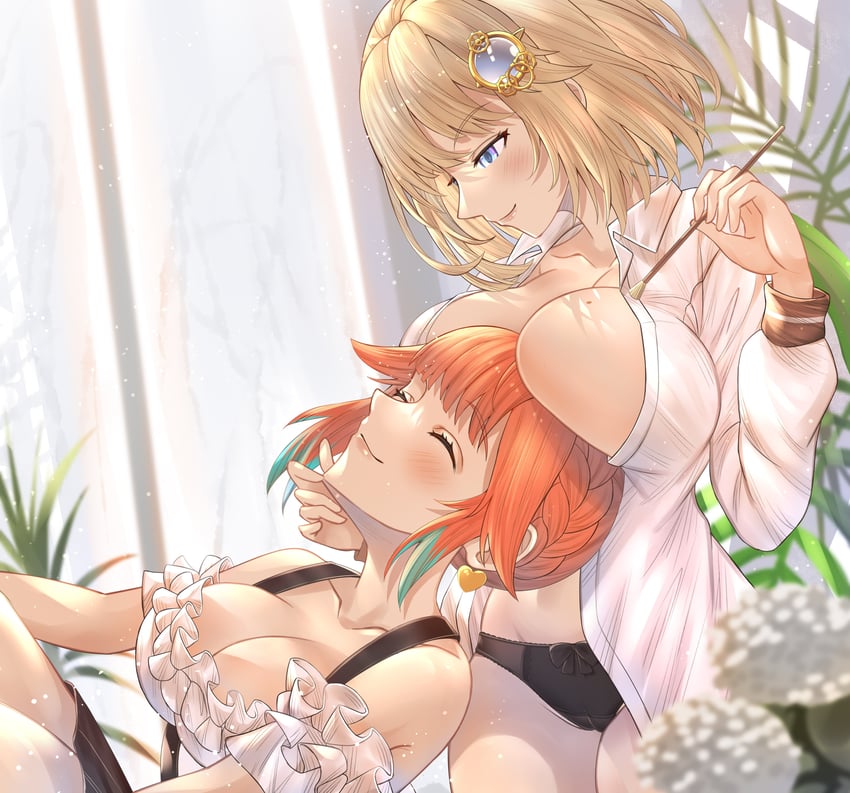 takanashi kiara and watson amelia (hololive and 1 more) drawn by honkivampy