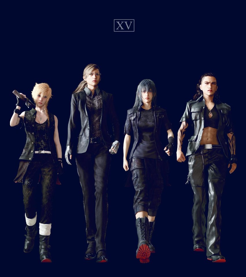noctis lucis caelum, gladiolus amicitia, prompto argentum, and ignis scientia (final fantasy and 1 more)
