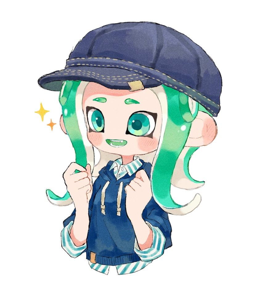 octoling player character and octoling girl (splatoon) drawn by myon_rio