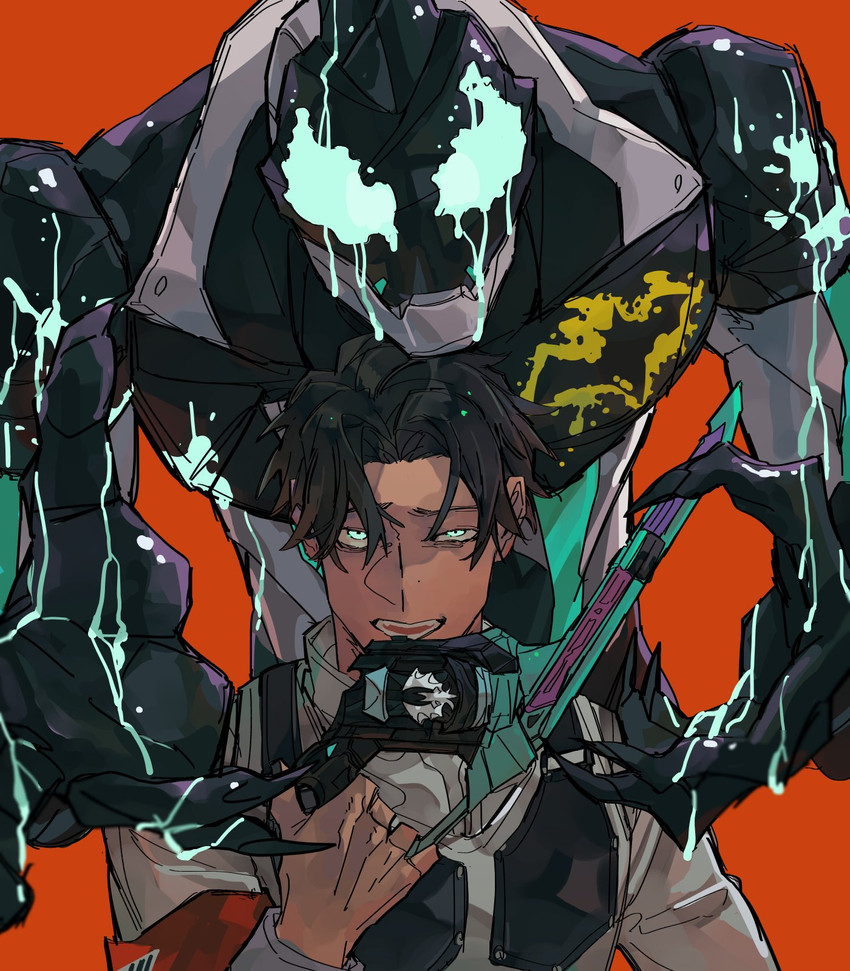 kagero, igarashi daiji, and kamen rider evil (kamen rider and 1 more) drawn by bbbb_fex