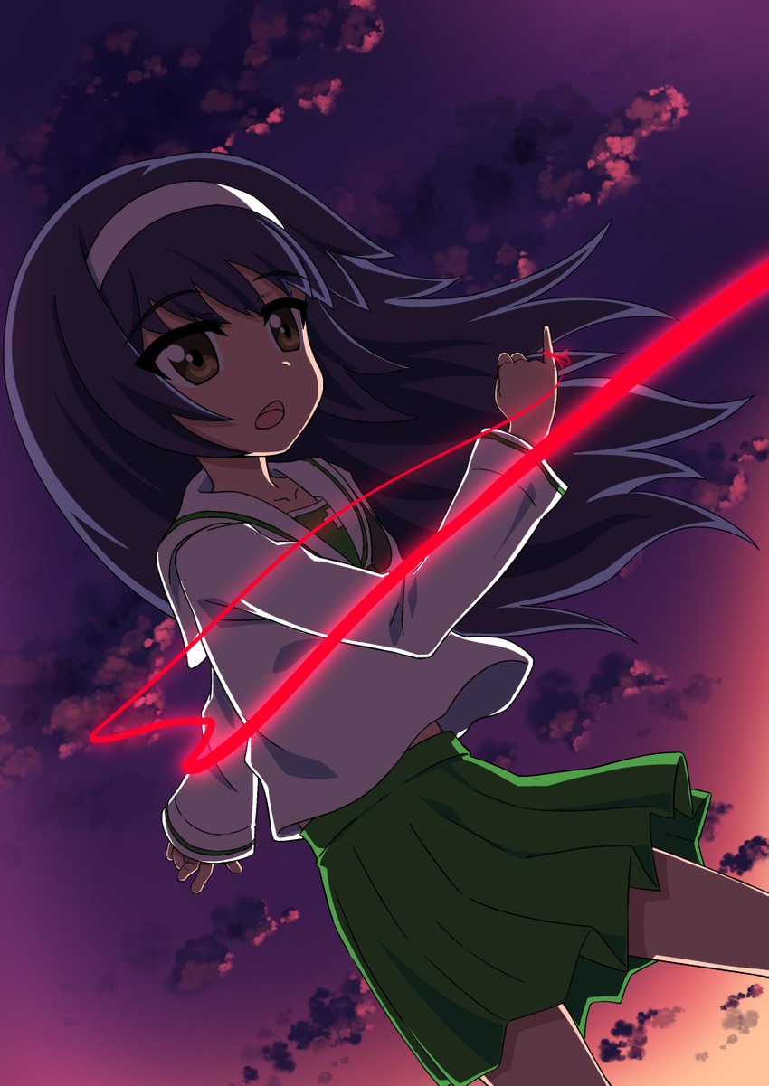 reizei mako (girls und panzer) drawn by oyaman12000