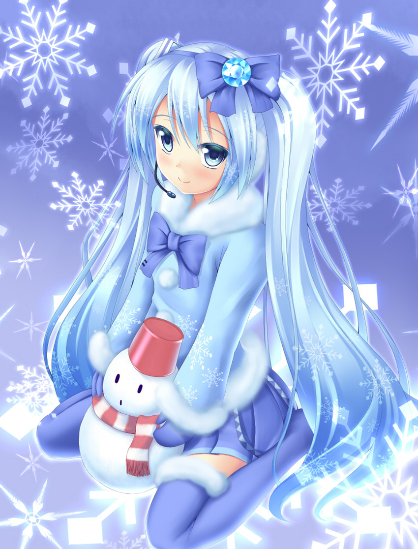 hatsune miku and yuki miku (vocaloid) drawn by yukishiba_yanagi