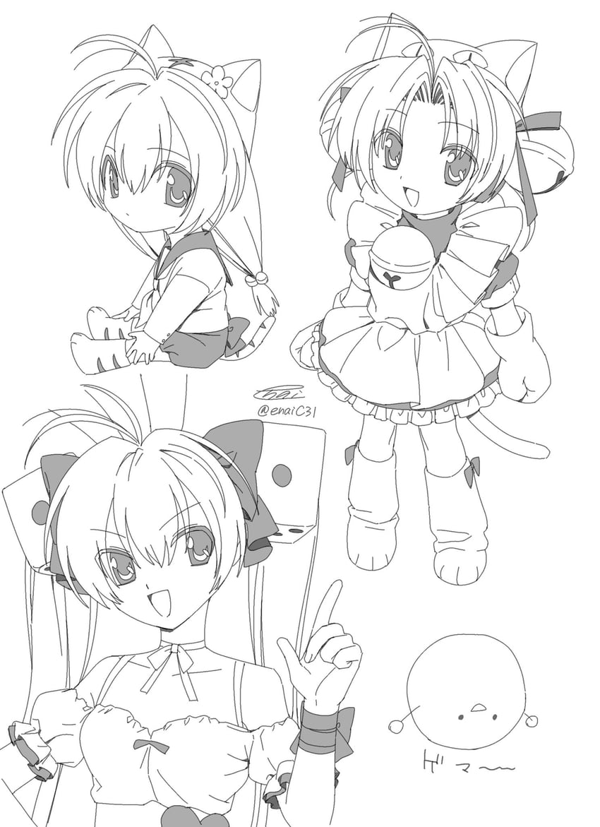 usada hikaru, dejiko, puchiko, and gema (di gi charat) drawn by menma_(enaic31)