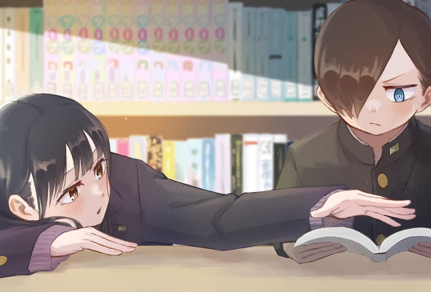 yamada anna and ichikawa kyoutarou (boku no kokoro no yabai yatsu) drawn by zumisan3