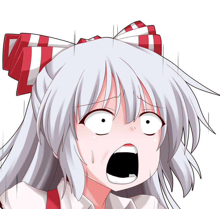 fujiwara no mokou and leo whitefang (touhou and 2 more) drawn by oden_(th-inaba)