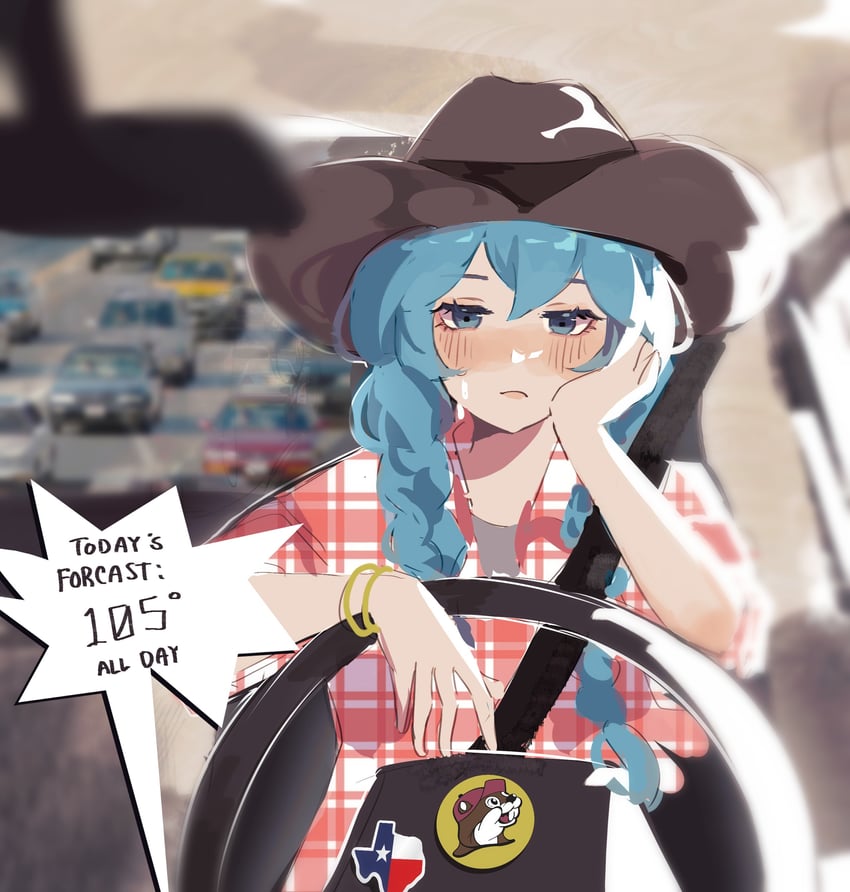 hatsune miku and buc-ee's beaver (vocaloid and 1 more) drawn by soliloquince