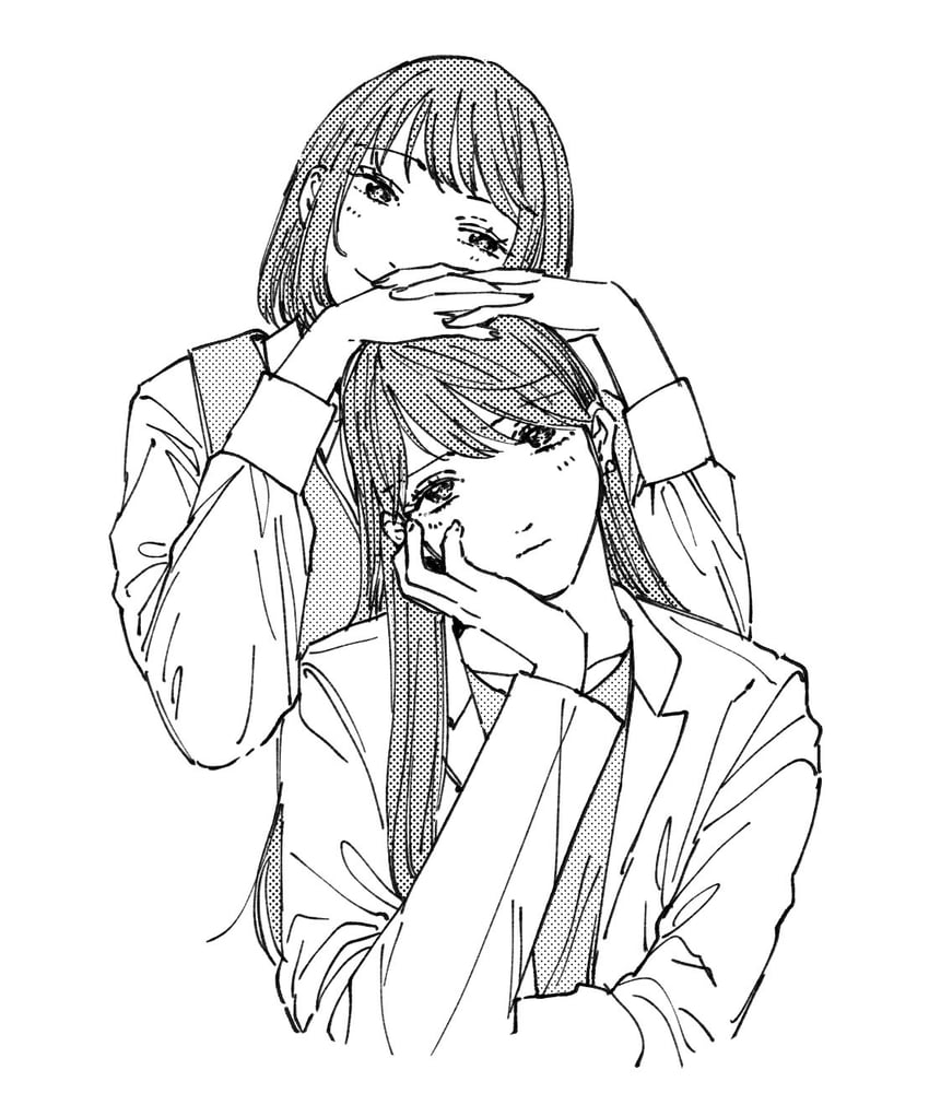 kazuki nanami and tsujidou aoi (2dk g pen mezamashidokei) drawn by oosawa_yayoi