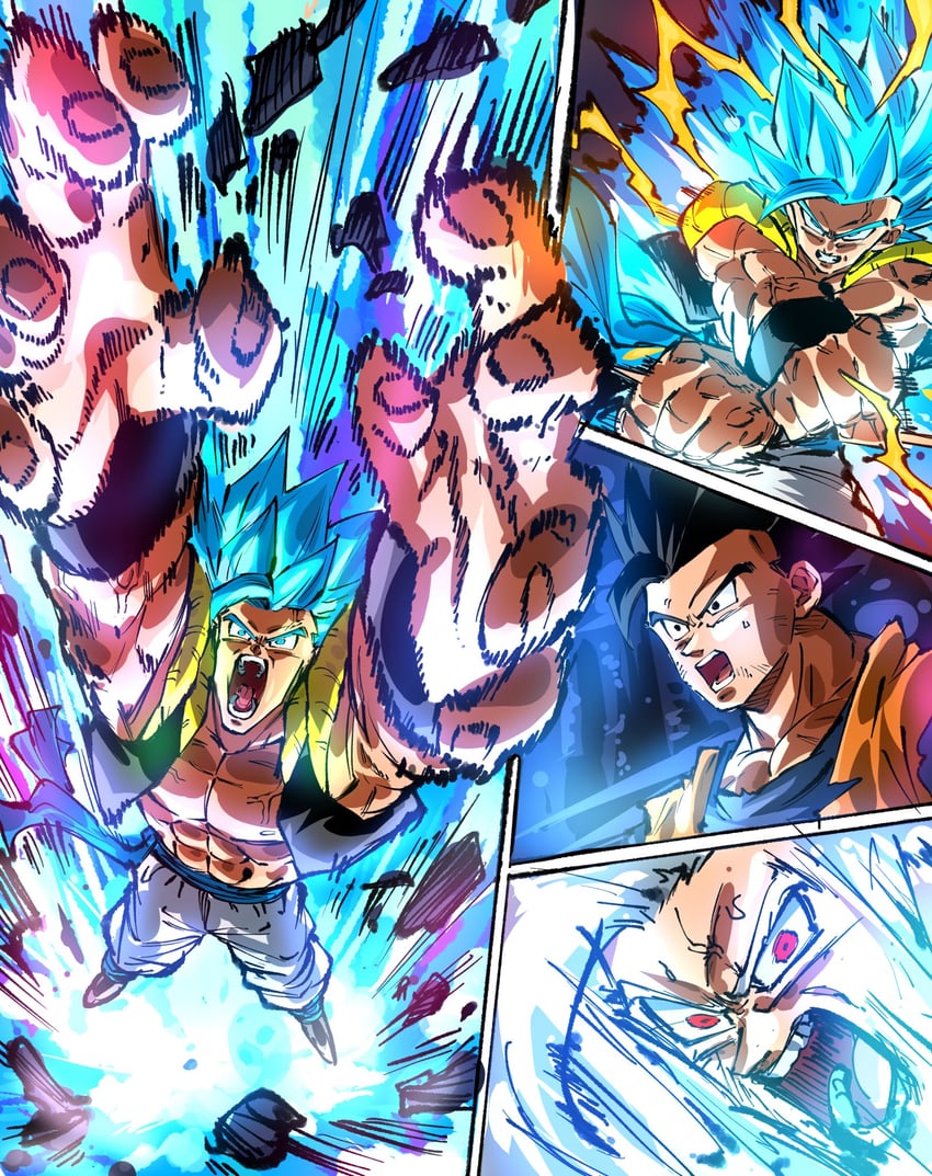 son gohan, gogeta, goku black, gohan beast, and gohan black (dragon ball and 4 more) drawn by rz28kp