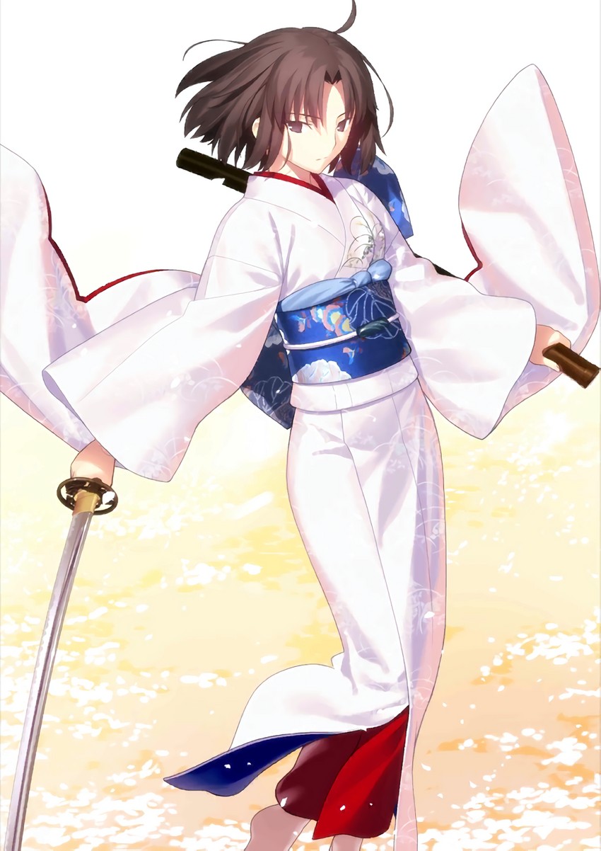 ryougi shiki and void shiki (fate and 1 more) drawn by takeuchi_takashi