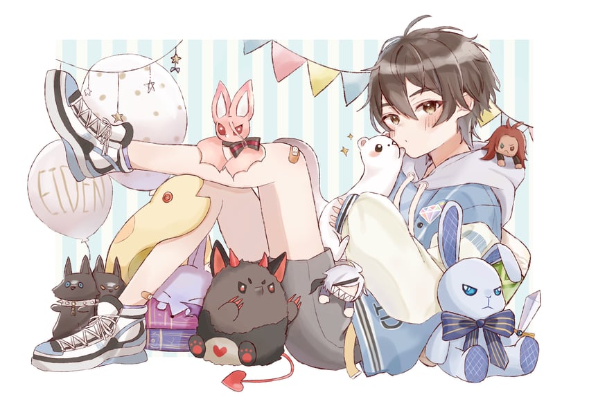eiden, edmond, quincy, yakumo, olivine, and 6 more (nu carnival) drawn by kanan_umoto