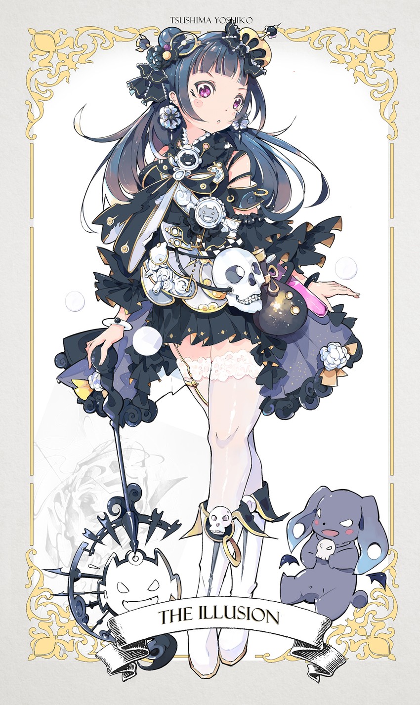 tsushima yoshiko and illusion (love live! and 2 more) drawn by qianqian