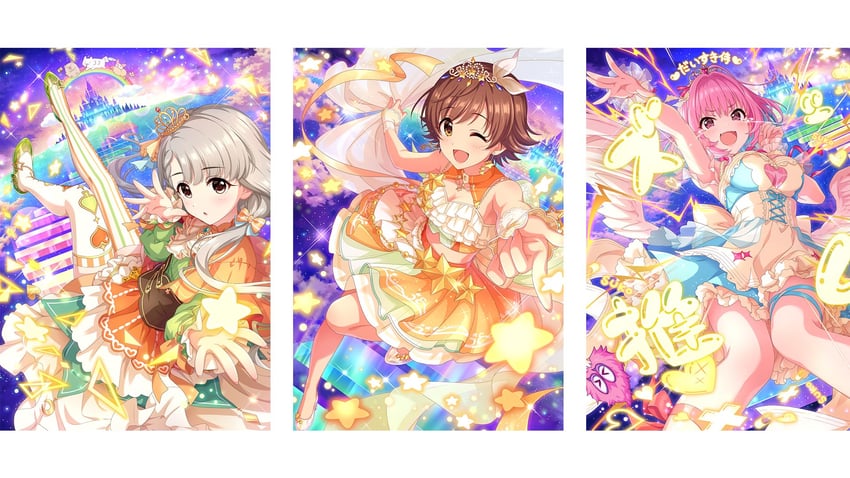 yumemi riamu, honda mio, and hisakawa nagi (idolmaster and 1 more)