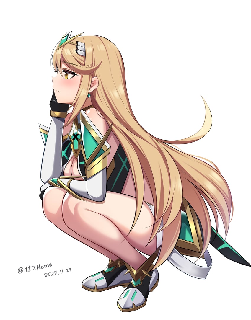 mythra (xenoblade chronicles and 1 more) drawn by namu_(112namu)