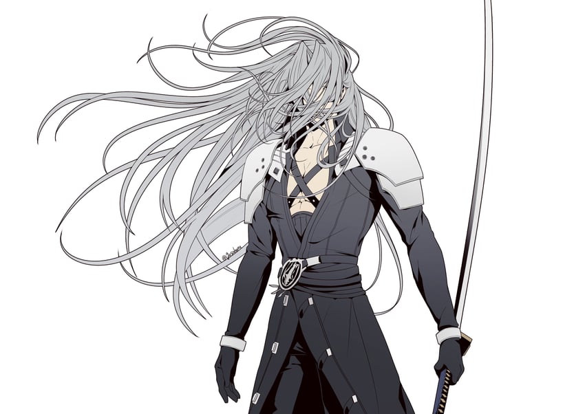 sephiroth (final fantasy and 1 more) drawn by igusaharu