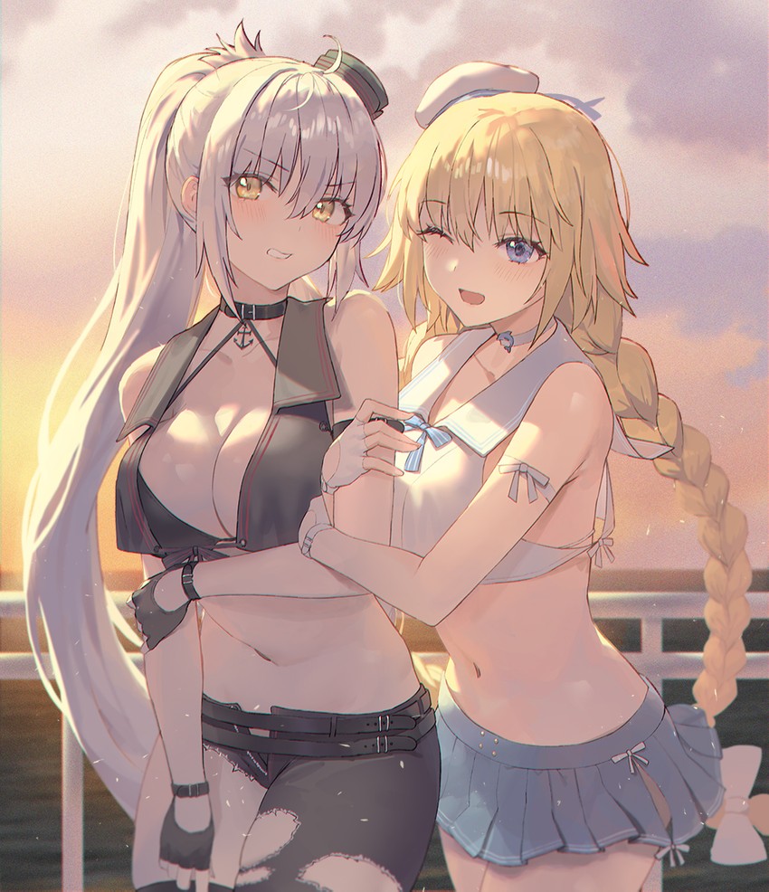 jeanne d'arc alter and jeanne d'arc (fate and 1 more) drawn by seon_(seonon_)