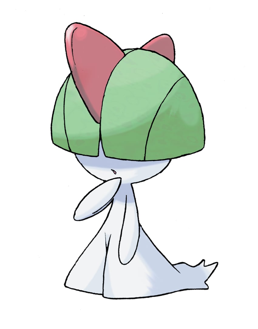 ralts (pokemon and 1 more) drawn by sugimori_ken