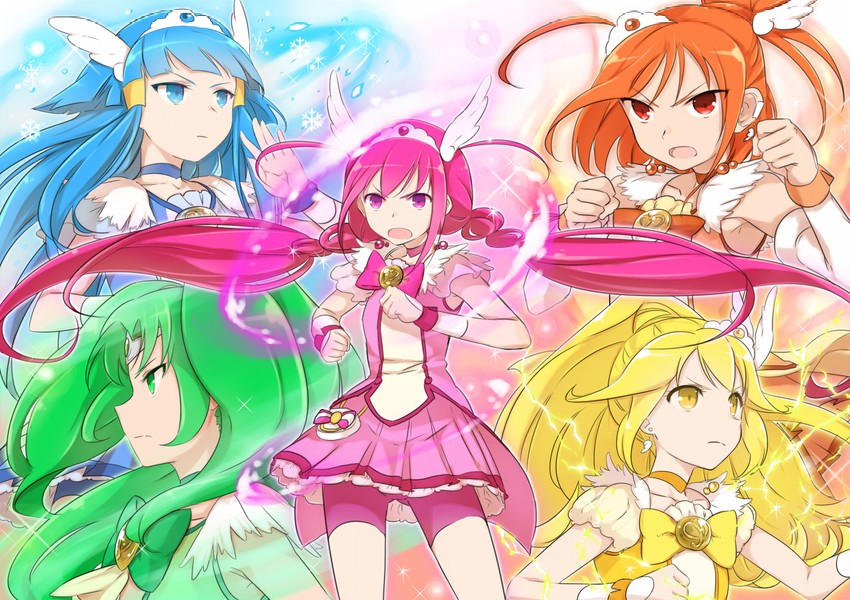 midorikawa nao, kise yayoi, aoki reika, hino akane, hoshizora miyuki, and 5 more (precure and 1 more) drawn by minatsuki_randoseru