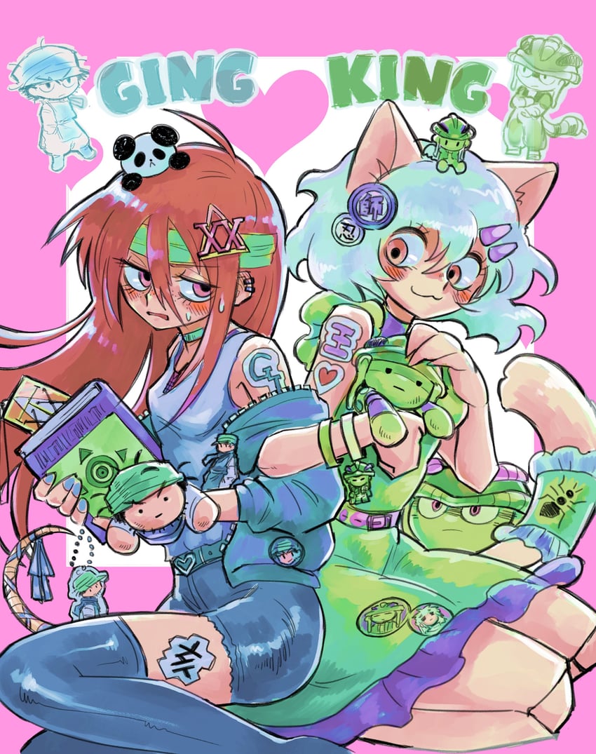 neferpitou, meruem, ging freecss, and kite (hunter x hunter) drawn by tamvn7dloekjfu7