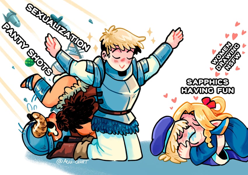 marcille donato, falin touden, laios touden, and senshi (dungeon meshi) drawn by agui_chart