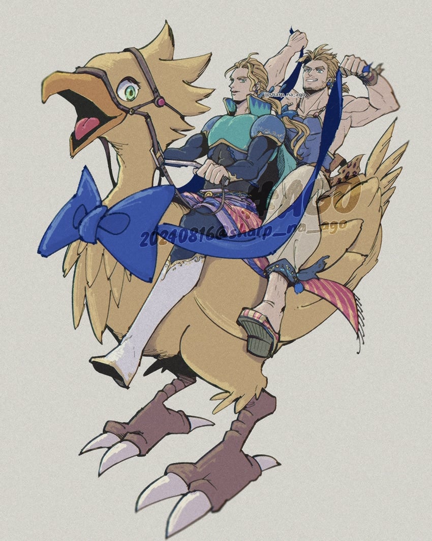 edgar roni figaro and sabin rene figaro (final fantasy and 1 more) drawn by sharp_na_ago