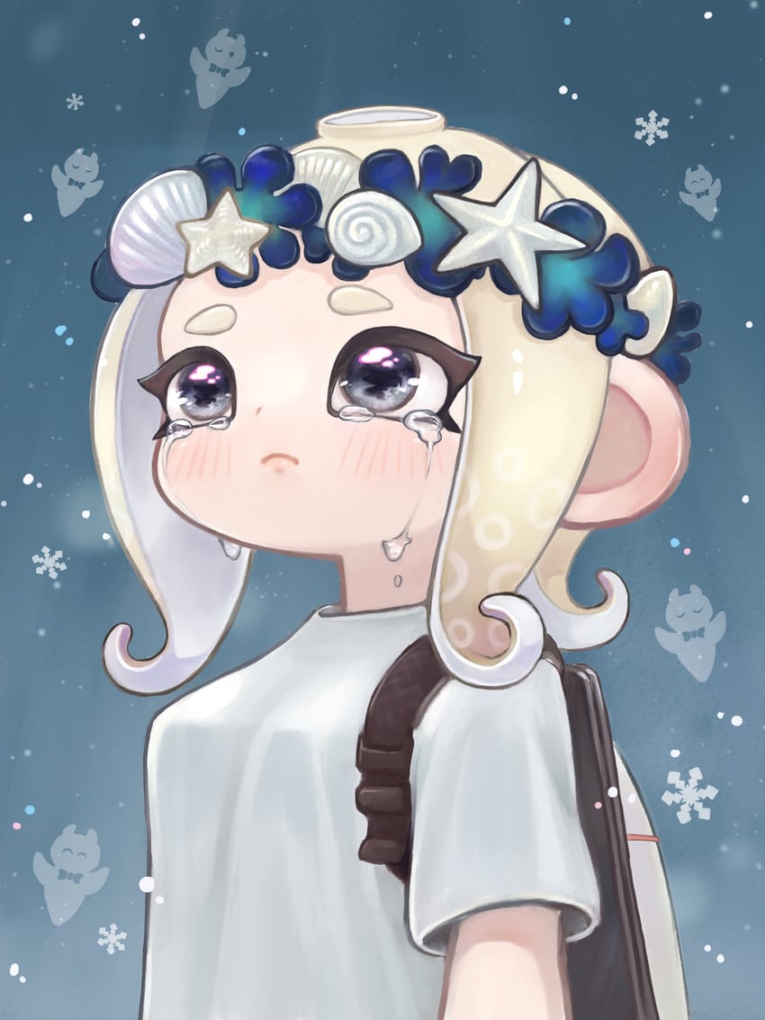 octoling player character and octoling girl (splatoon) drawn by oekakirisuke