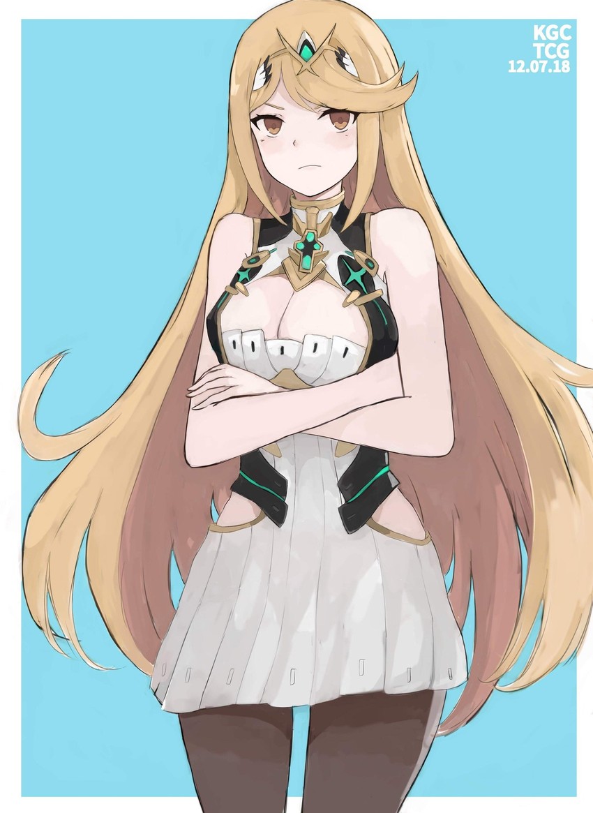 mythra (xenoblade chronicles and 2 more) drawn by kgctcg