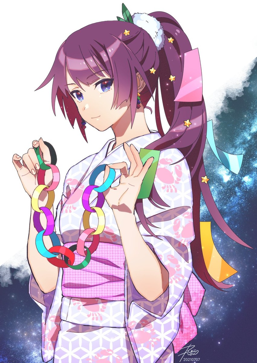 senjougahara hitagi (monogatari) drawn by reirou_(re16ko89)