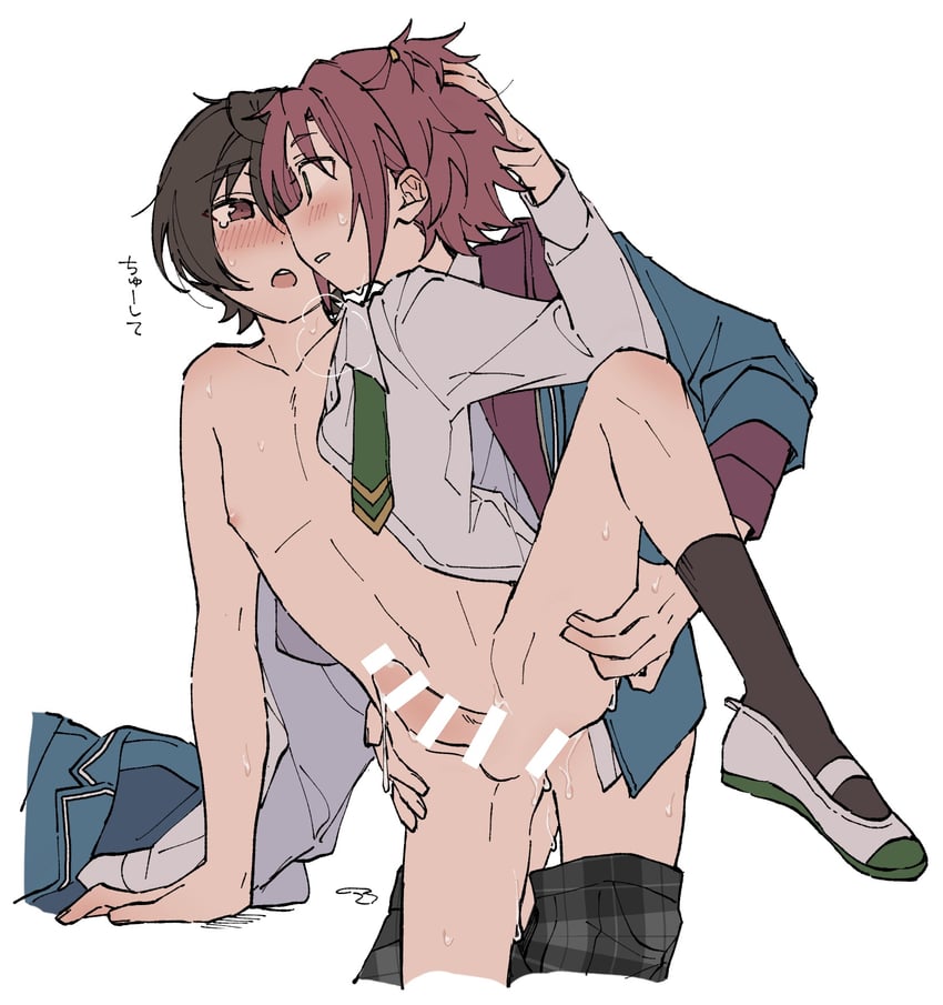 sakuma ritsu and isara mao (ensemble stars!) drawn by niyororinpayamaru