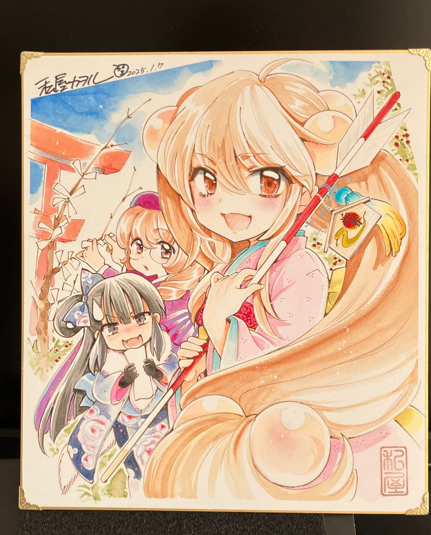 kokonoe rin, kagami kuro, and usa mimi (kodomo no jikan) drawn by watashiya_kaworu