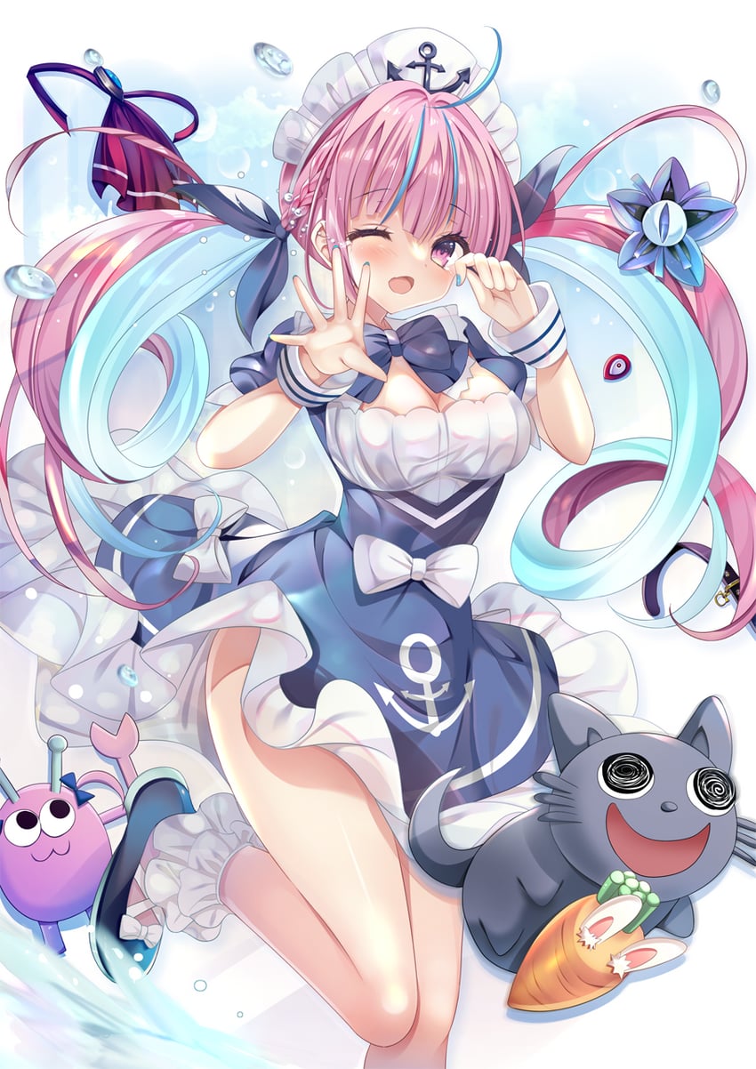 minato aqua and neko (hololive) drawn by kisaragi_yuu_(kisaragiyu)