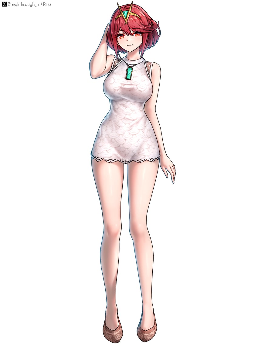 pyra (xenoblade chronicles and 1 more) drawn by riro_(breakthrough_rr)