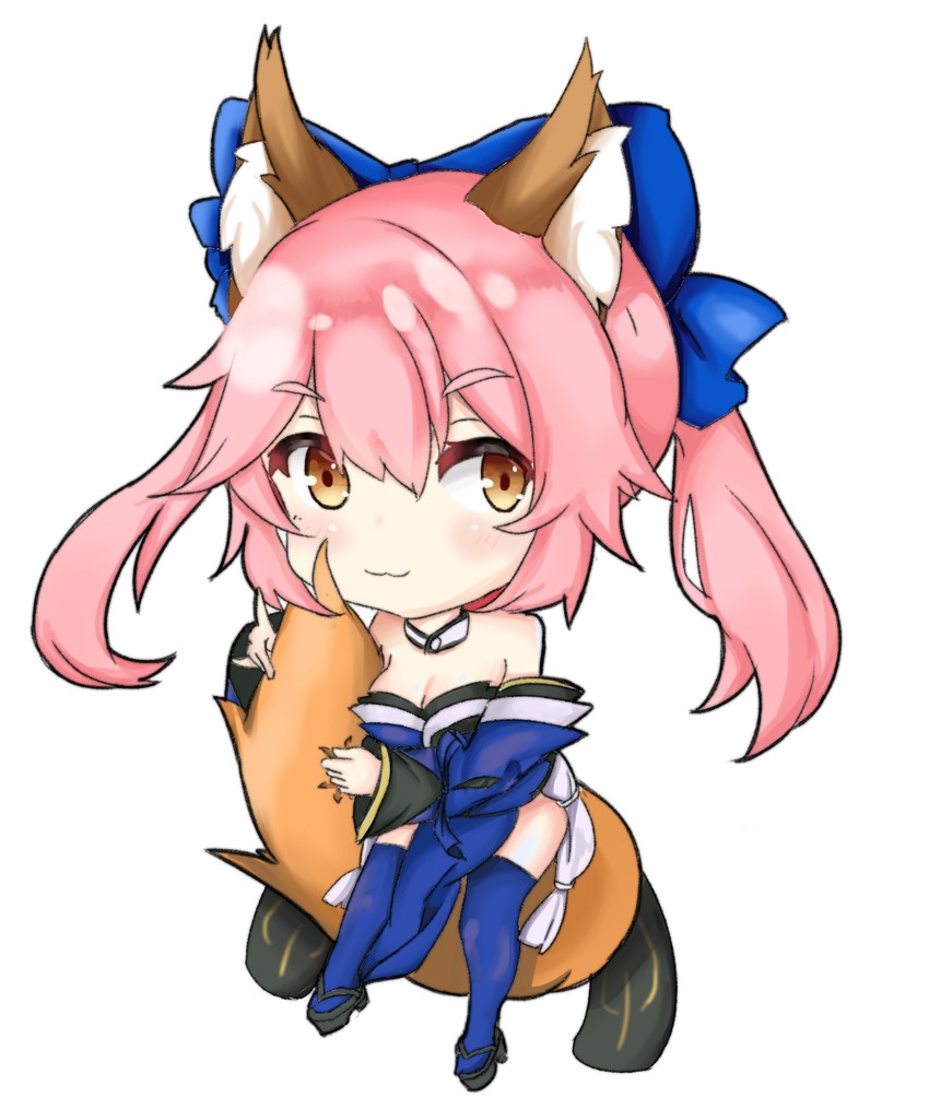 tamamo and tamamo no mae (fate and 2 more) drawn by kuro_(blackpgmickey)