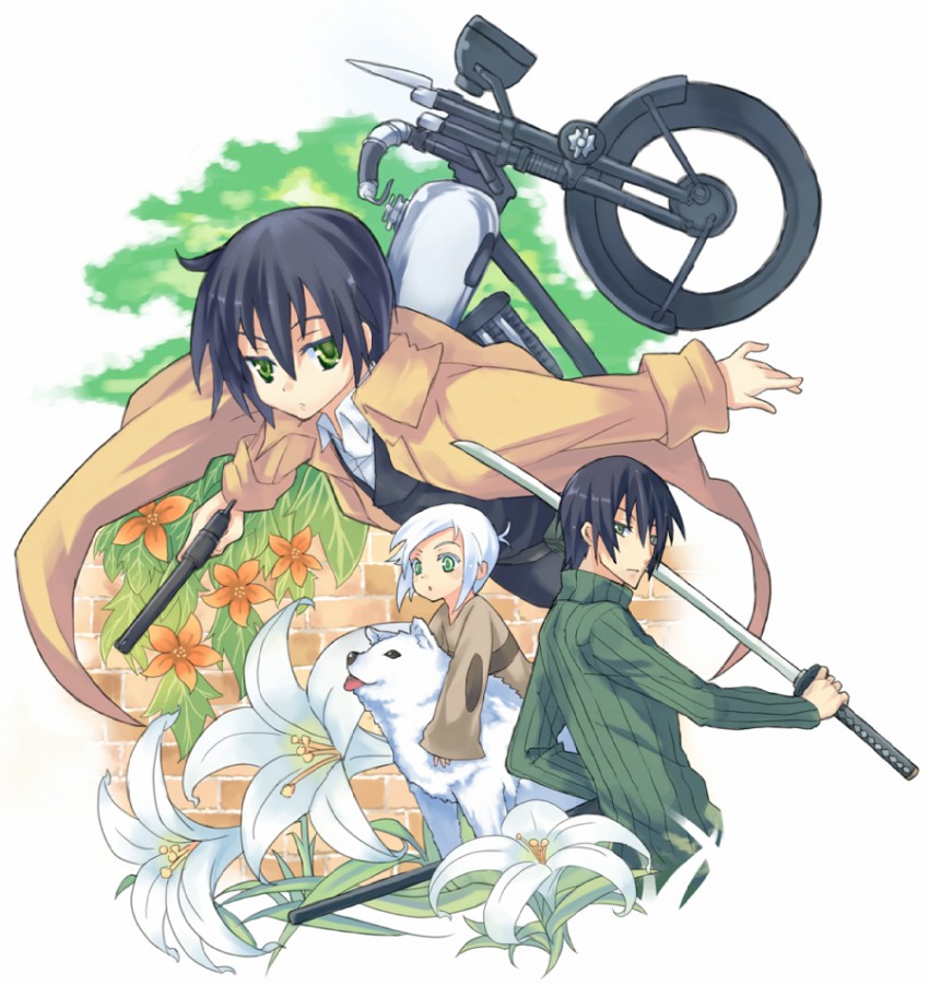 kino, hermes, shizu, tea, and riku (kino no tabi) drawn by regu_(reg95)