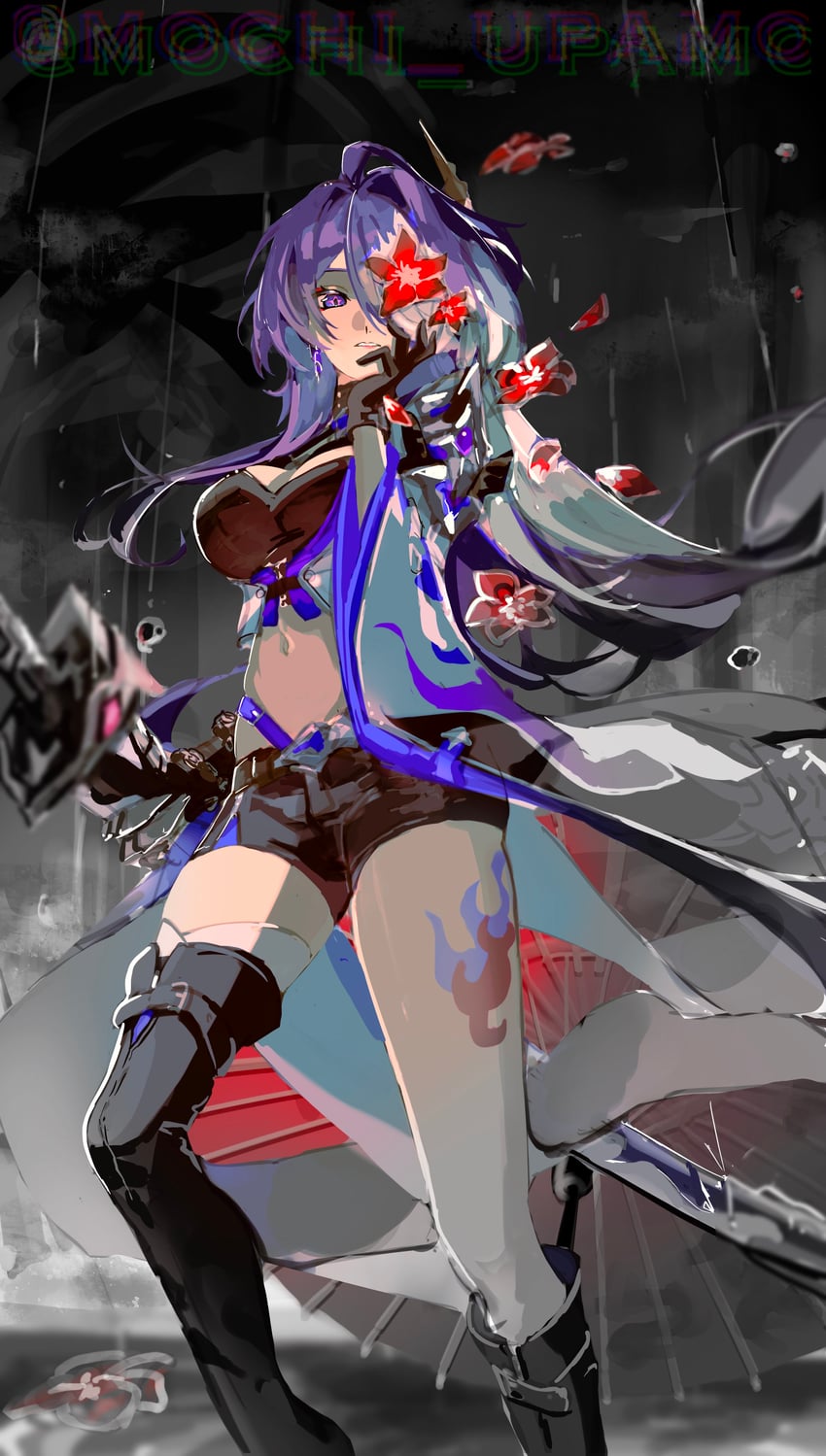 acheron (honkai and 1 more) drawn by mochi_upamo