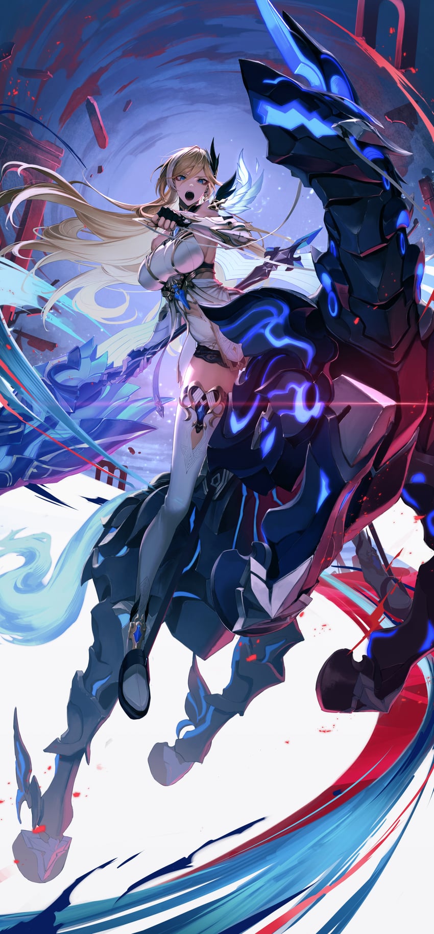 durandal and krishna (honkai and 1 more) drawn by namahamu913